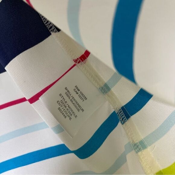Equipment Multi Color Striped Silk Blouse M - Picture 3 of 7